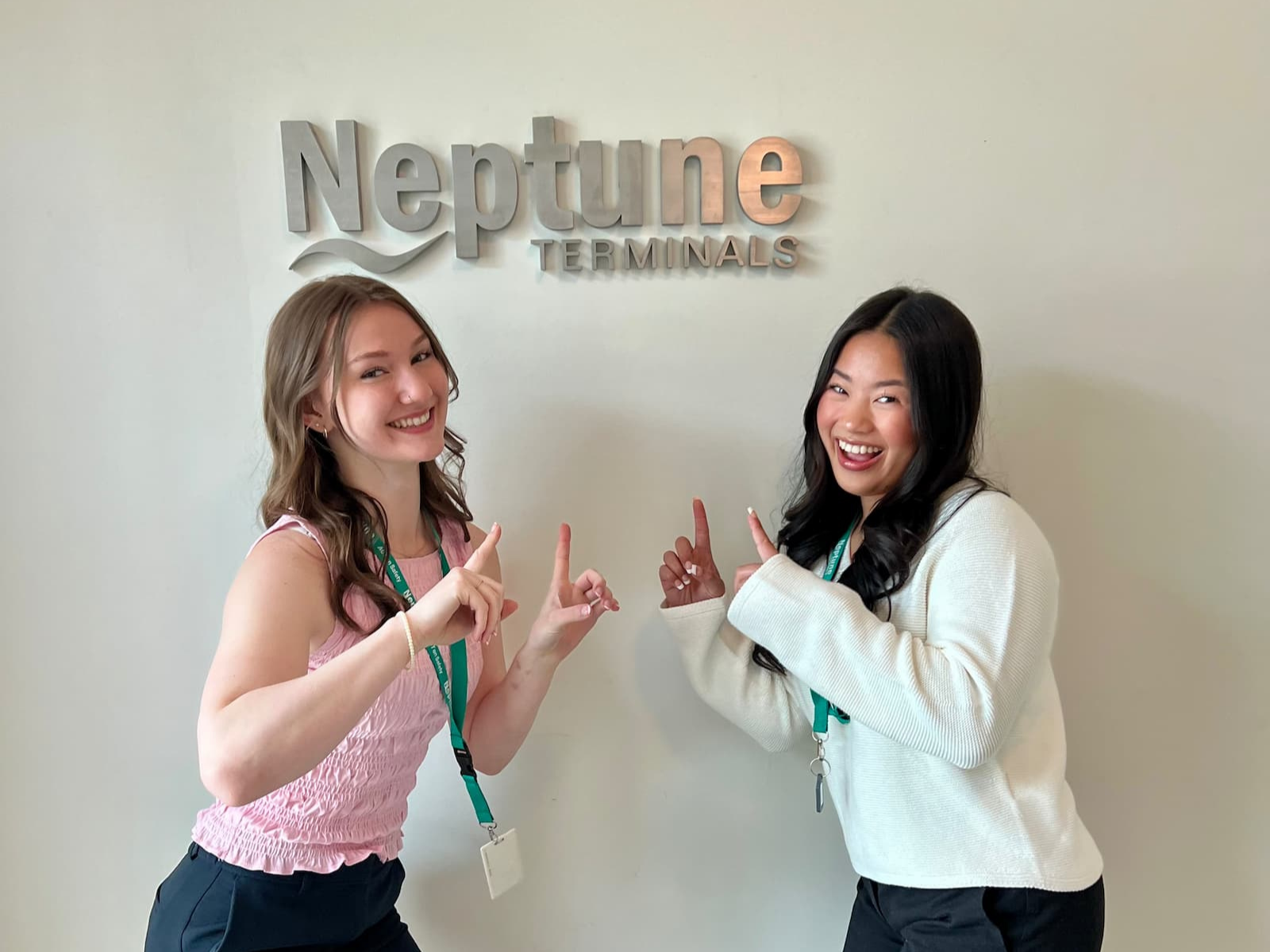 Co op Students Wesley Penman Lauren Chow Neptune Terminals