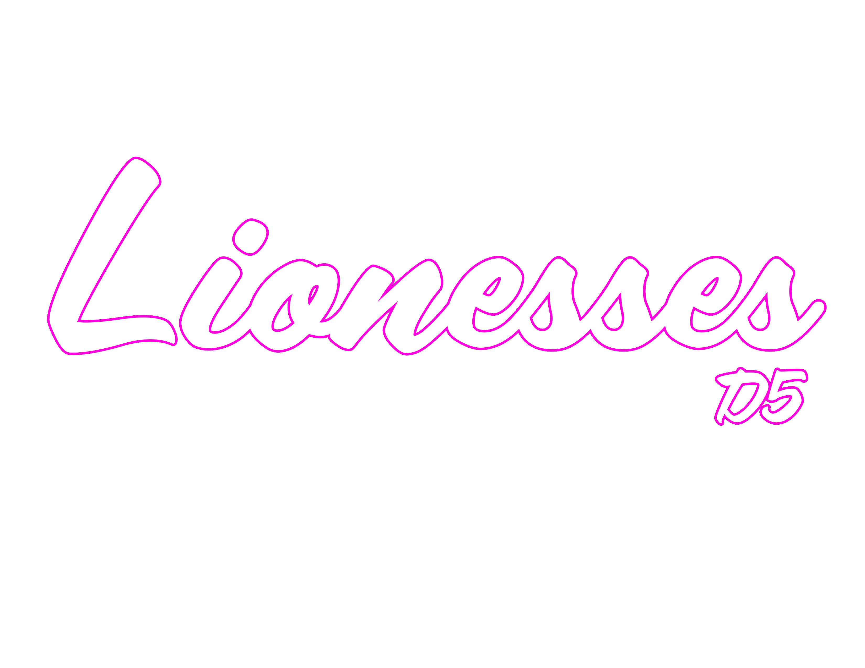 D5 girls baseball lionesses logo