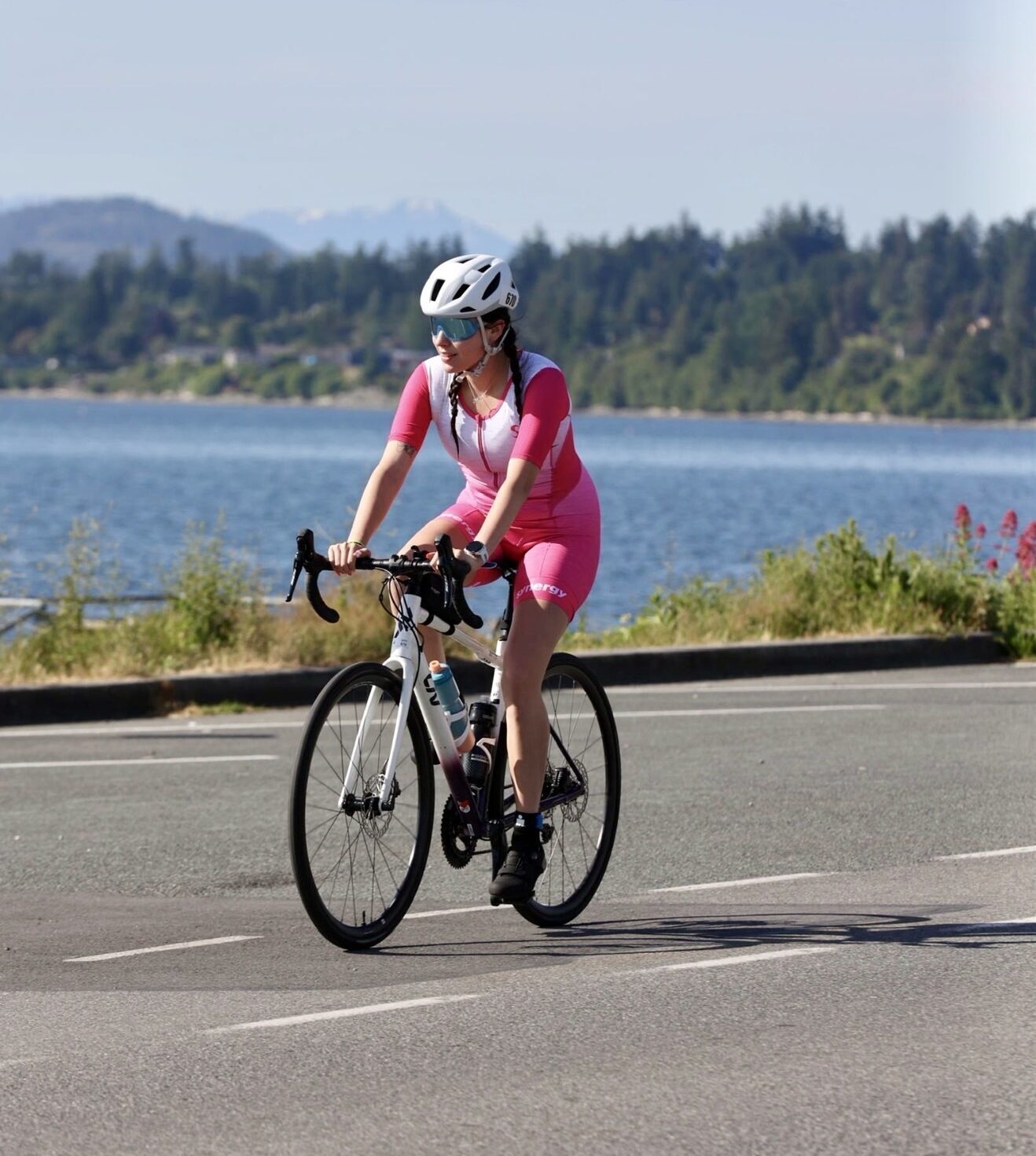 Taylar cycling waterfront